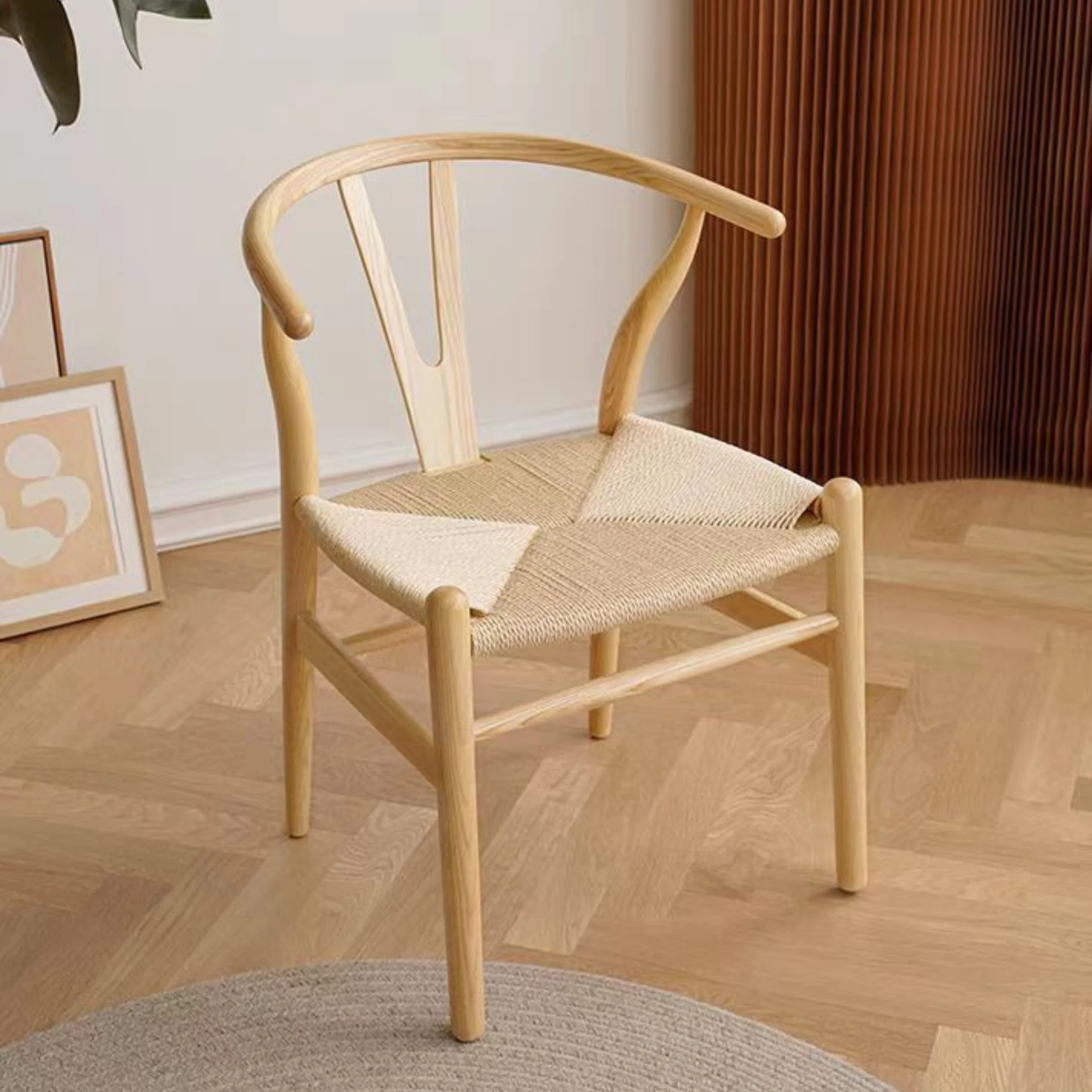 Hans Wegner Wishbone Dining Chair CH24 Replica Set of 2 Natural Natural Furniture Urban Sales